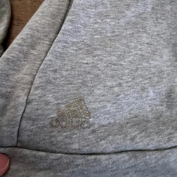 Adidas Sweatshirt Women's Medium Gray Pullover Funnel Neck - Picture 3 of 9